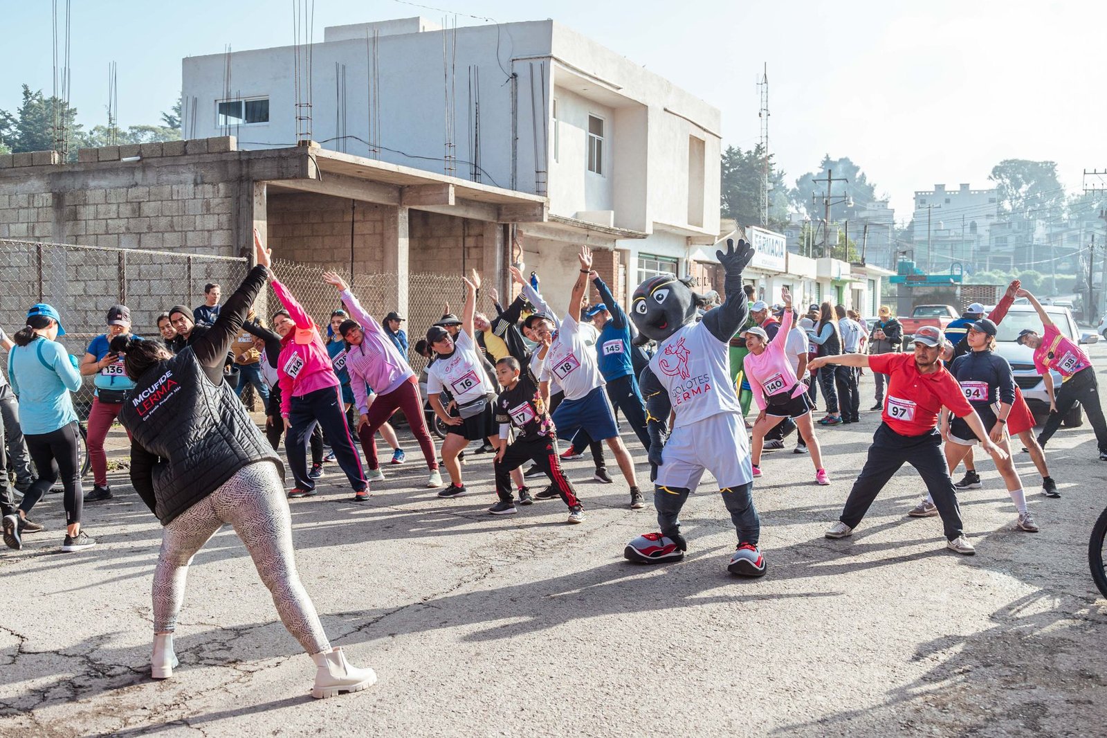 Athlete rehearsing start-line steps to ease pre-race anxiety