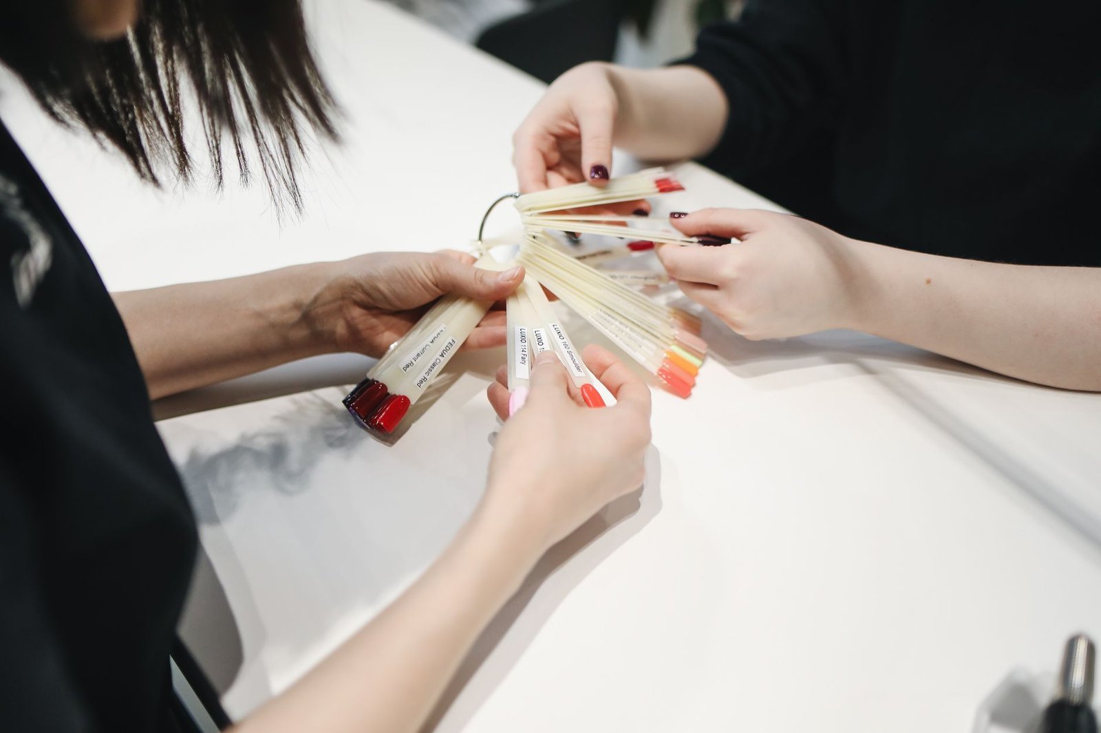 Close-up gel manicure variety technique for long-lasting wear