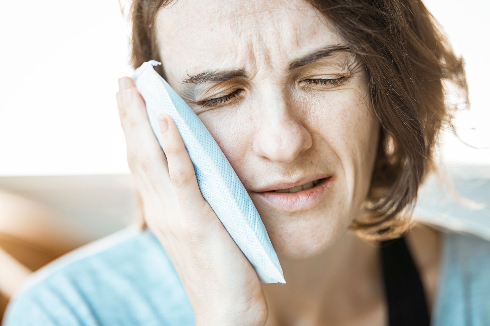 Close-up stretching routine targeting sore spots after overuse