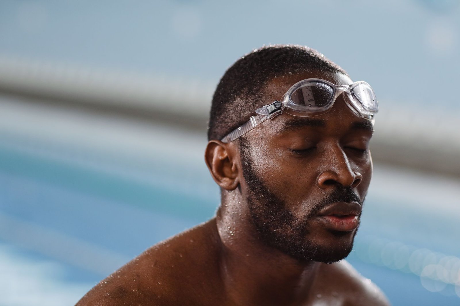 Close-up showing rhythmic breath training drill at gym session