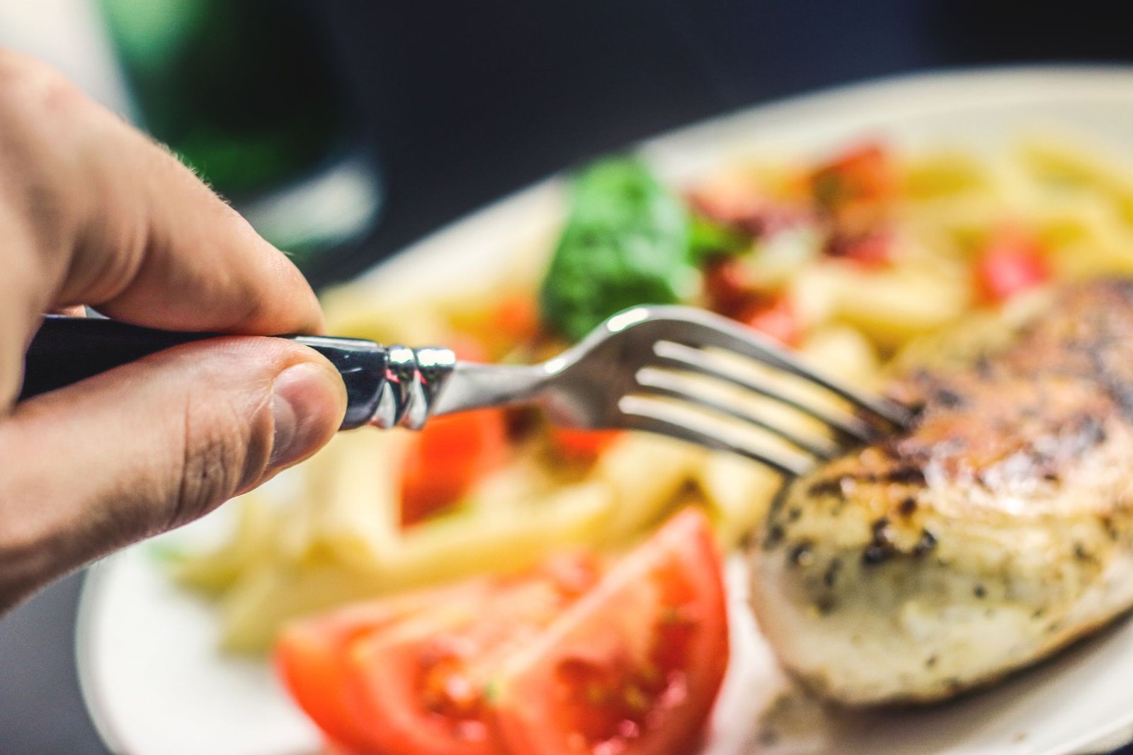 Close-up meal prep for taper nutrition, steady energy focus