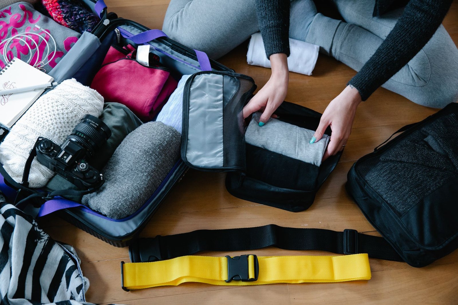 Comfort items like sunscreen, blister kit, and energy gels