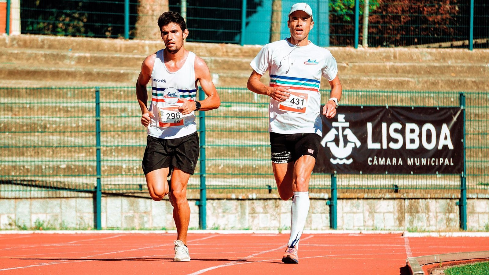 Close-up of shoes landing with shorter stride cadence drills