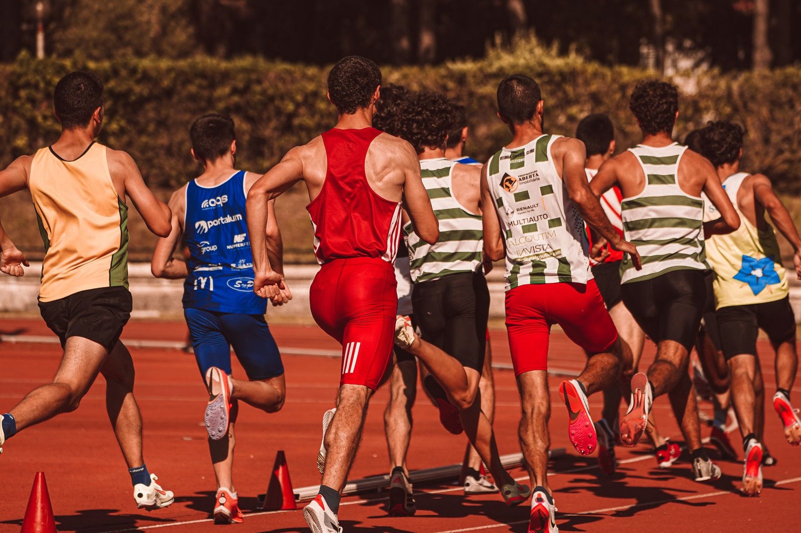 Track sprint intervals highlighting improved running economy mechanics