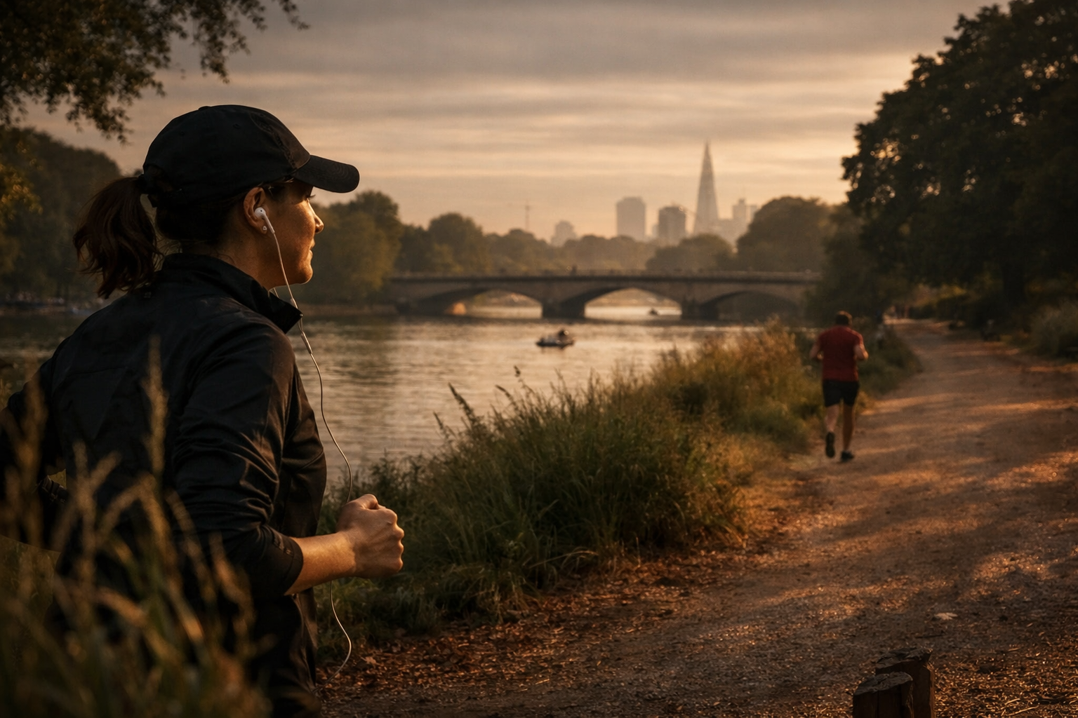 Map-style view of uk hyde park running routes loop