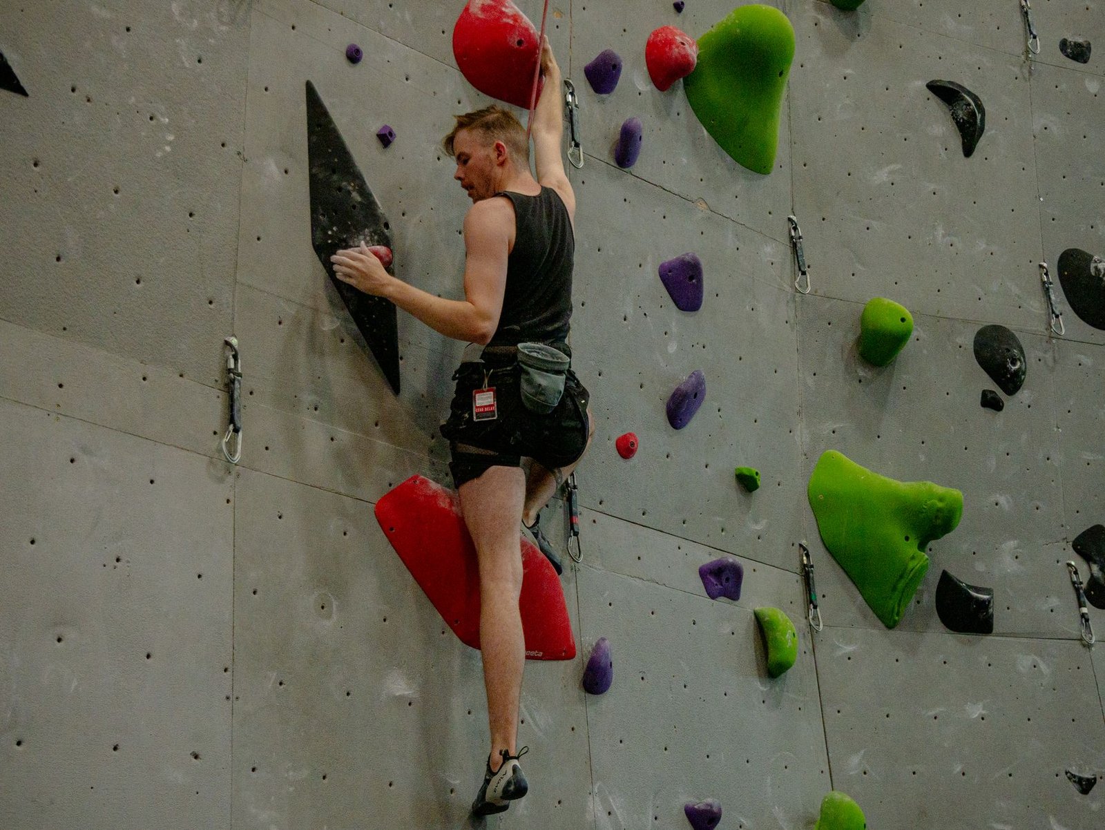 Athlete aligning toes forward during quick step drill