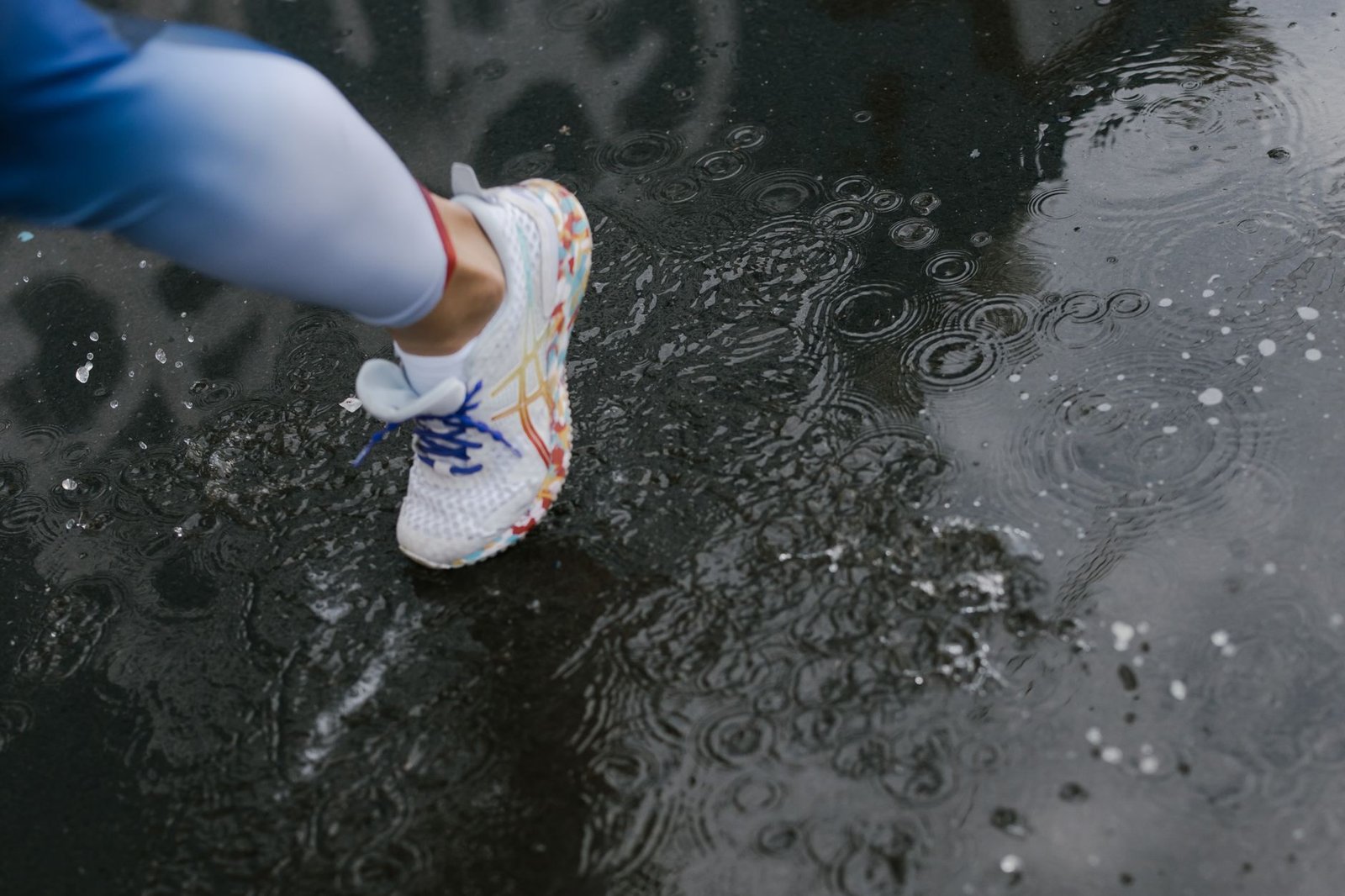 Workout in mixed conditions, gear geared for weather proofing
