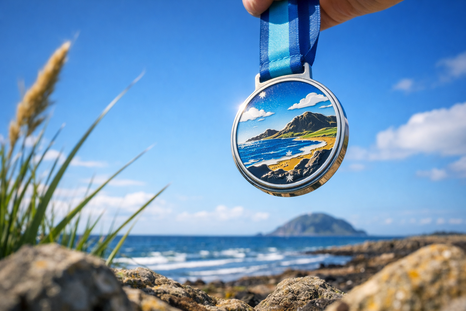 Close-up of a bib with Troon 10K 2026 details
