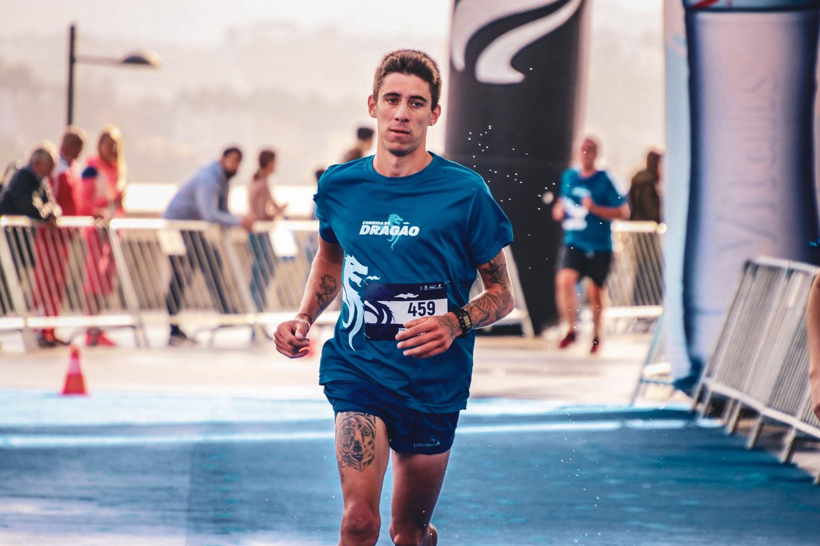 Athlete trying compression shorts to prevent irritation during sprints