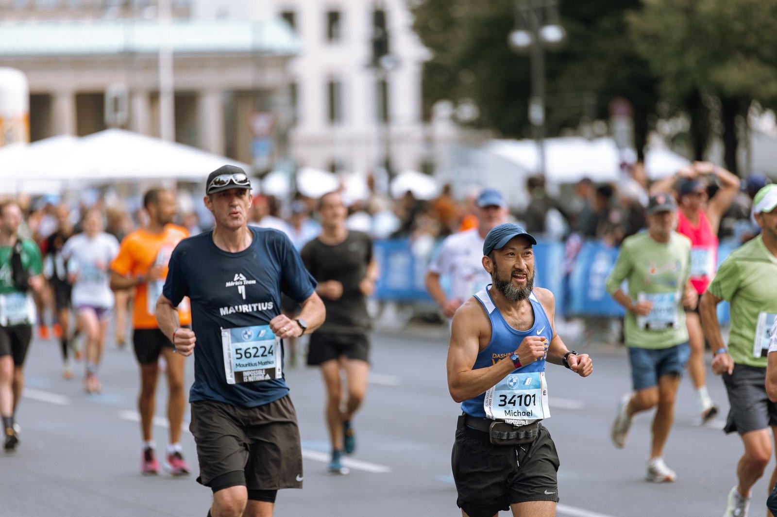 Anxious-free marathoner checking portable toilets timing map