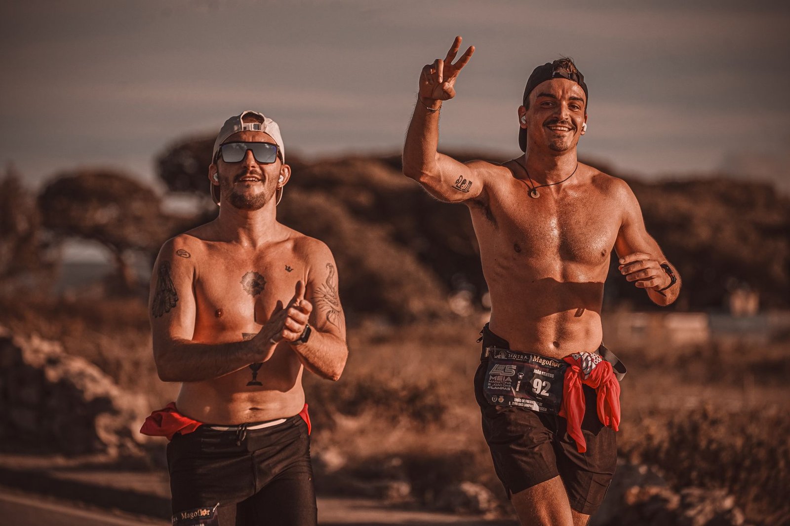 Non-anxious runner practicing hydration and restroom routine