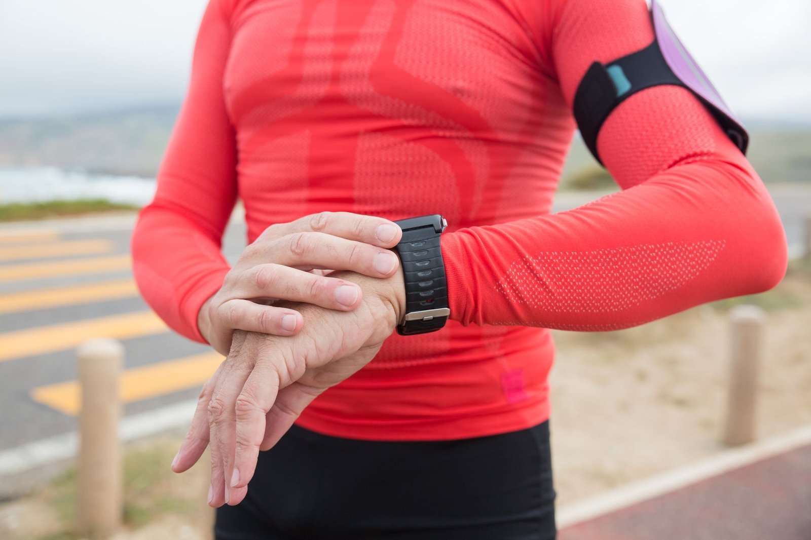 Athlete foam rolling legs to reduce run-commute stiffness