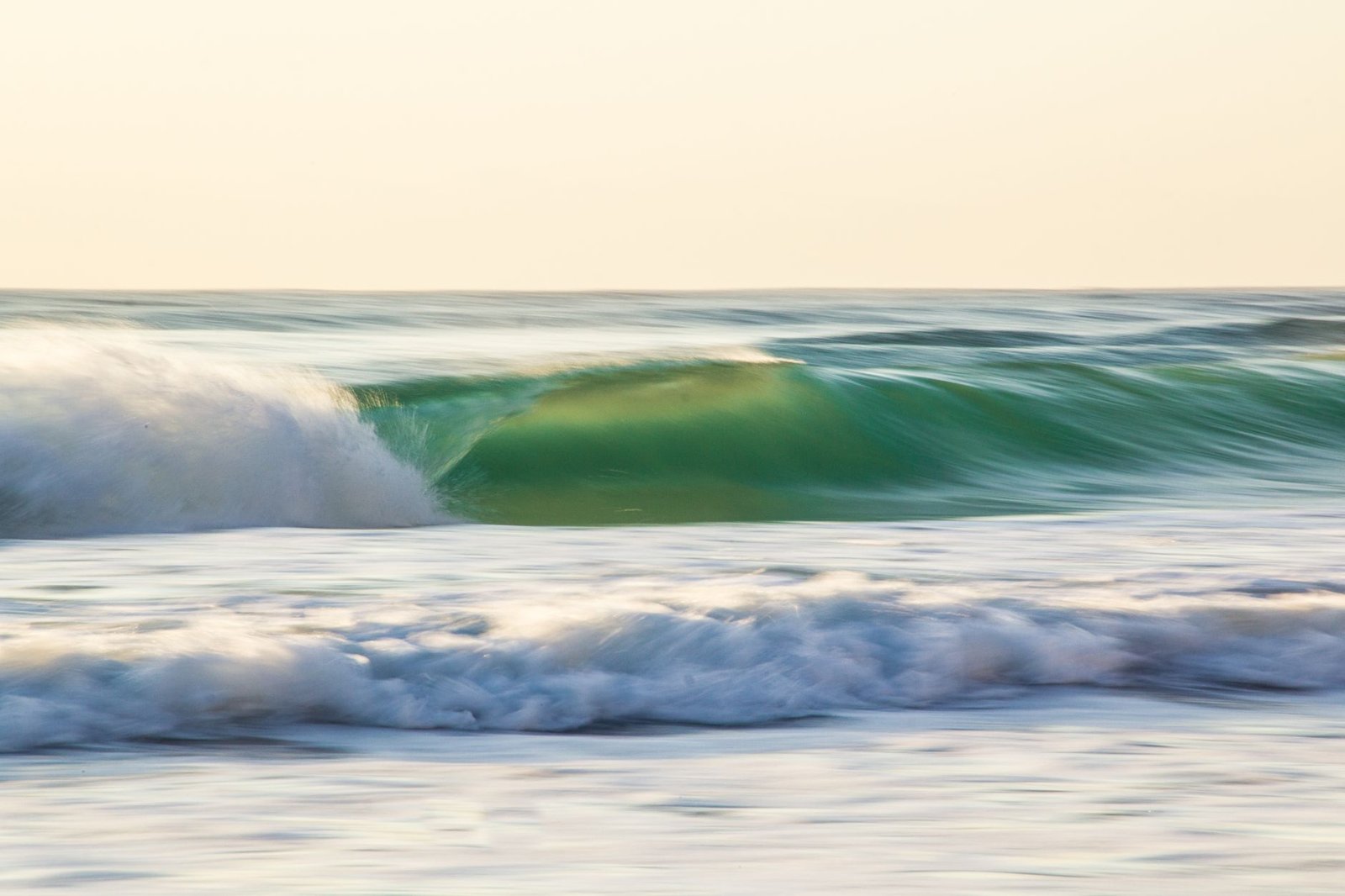 Close-up of fabric smoothing along thighs on wave swims