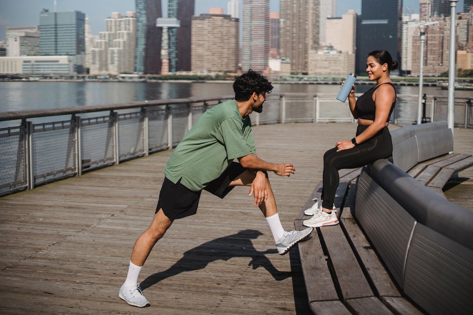 Color-coded urine check confirming hydration routine before London run